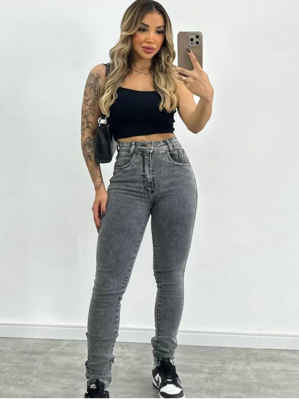 Calça Jeans Grafite Melinda